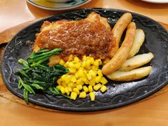 香辣烤肠配黑椒鸡排-萨莉亚意式餐厅(深圳北站店)