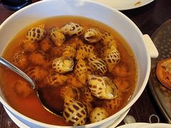古越陈酿煮花螺-杭州西子湖四季酒店·金沙厅