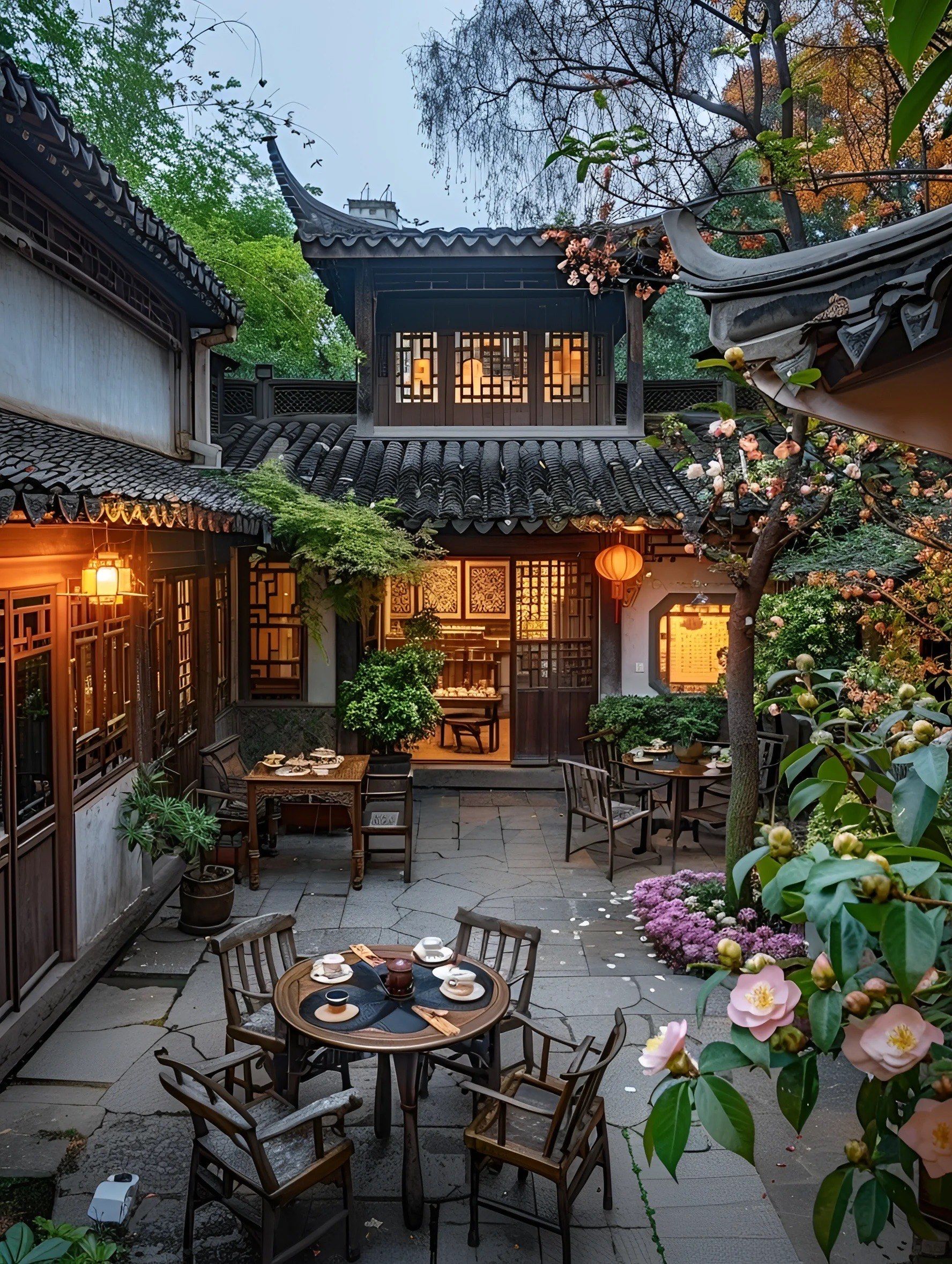 最美庭院 #庭院 #院子 #庭院餐厅 #中式合院 #院子的梦想 #新中式