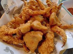 鱿鱼杏鲍鱼菇拼盘-江边城外烤全鱼(方庄时代购物中心店)