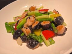 青芦笋烧黑木耳酿虾-晓长安·新陕菜(曲江店)