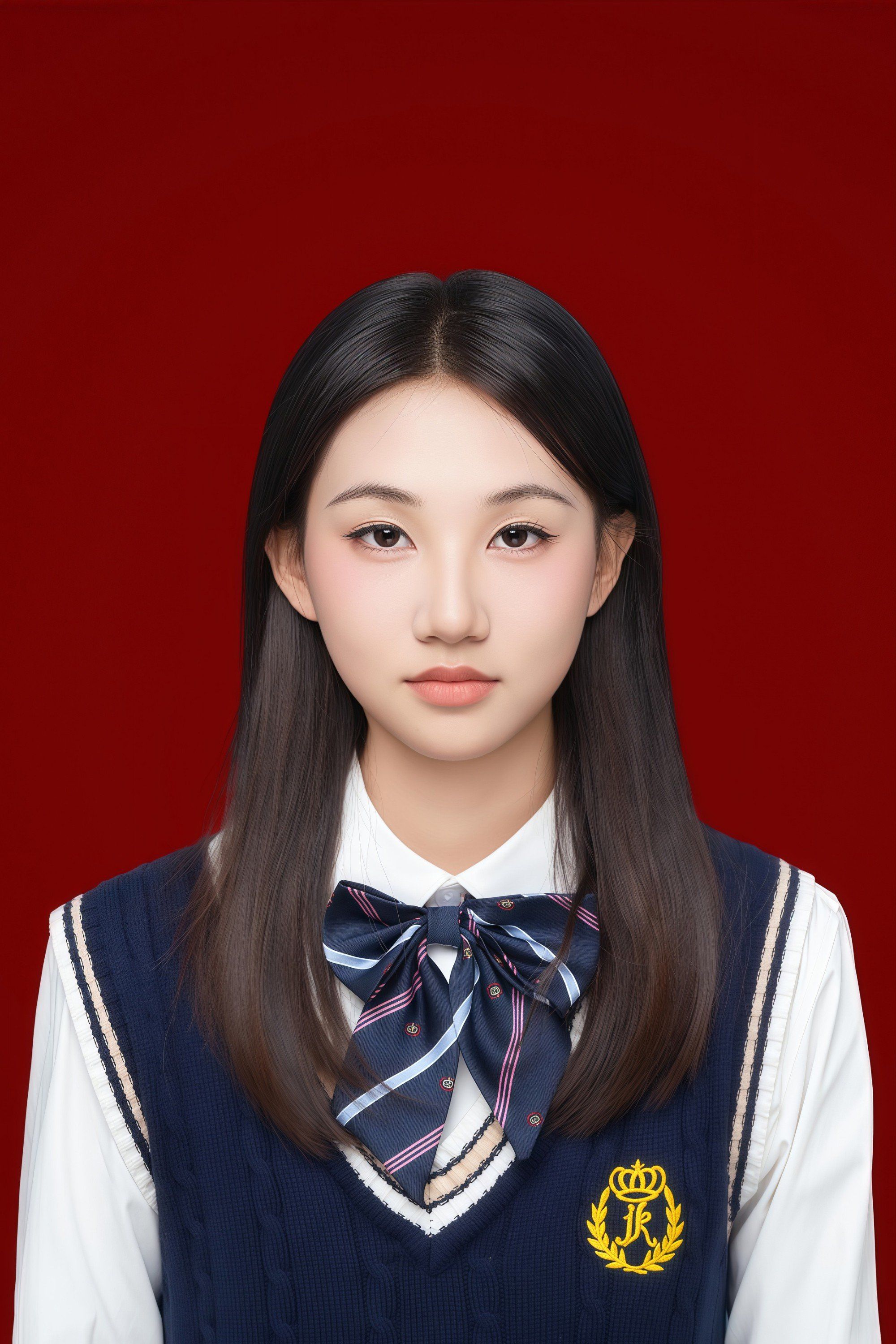 纽约婚纱摄影超美入学照,红白蓝底证件照