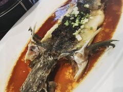 豉椒葱花蒸鲟龙鱼-万龙洲海鲜(大兴绿地缤纷城店)