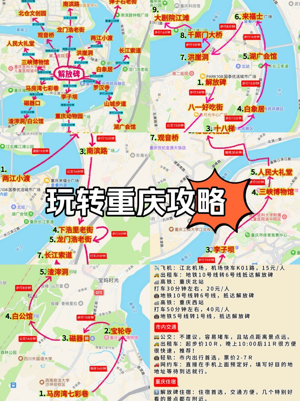 动物园
洪崖洞
白象居
长江索道
湖广会馆
磁器口
渣滓洞