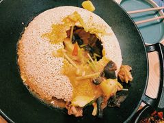 一个锅巴和时蔬-薇酌饮·陕西菜(南门外店)