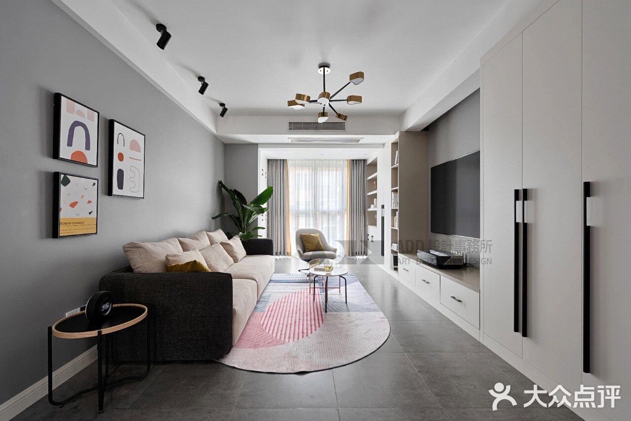 今日分享 90平北欧装修风格三居室，趣味十足