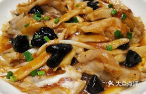 Braised Fish Head with Preserved Black Olive and Young Ginger