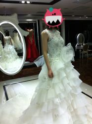 第一套主纱&nbsp;加了腰花-韩国天使嫁衣婚纱礼服馆(上海旗舰店)