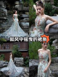 -懿沉香中式嫁衣礼服秀禾服龙凤褂马来褂旗袍总店