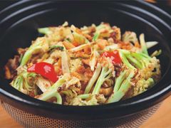 虾酱有机花菜-永記粤菜·五指毛桃花雕鸡煲(九亭店)