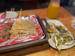 烤金针菇-路边摊小炉子烧烤