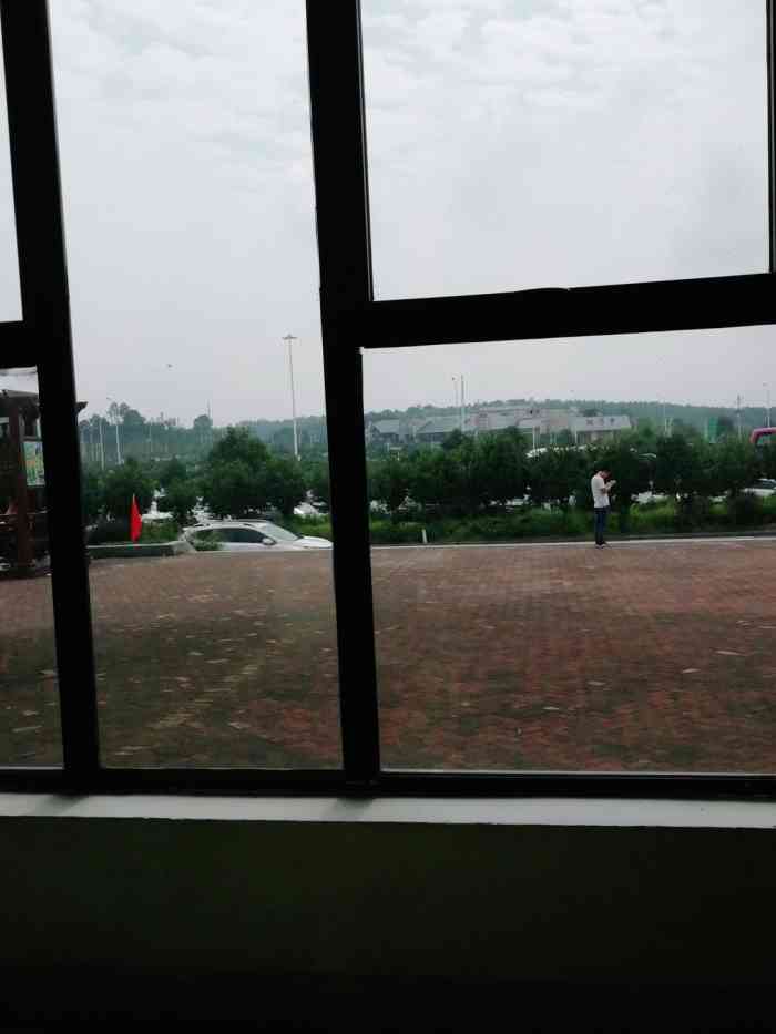 花明楼服务区停车场-"故居的停车场很大,可以同时容纳无数量旅游.