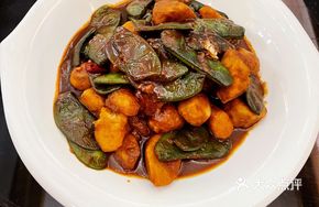 Red Lentil and hairy yam stew