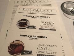 菜单-Wolfgang’s Steakhouse 沃夫冈牛排馆(上海白玉兰广场店)