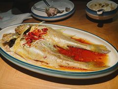 油泼黄花鱼-波螺油子·海肠捞饭·青岛菜(银座店)