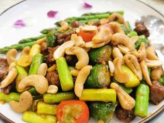 芦笋牛仔粒-轩记海鲜餐厅·四十五年老字号·经典粤菜(西区彩虹店)