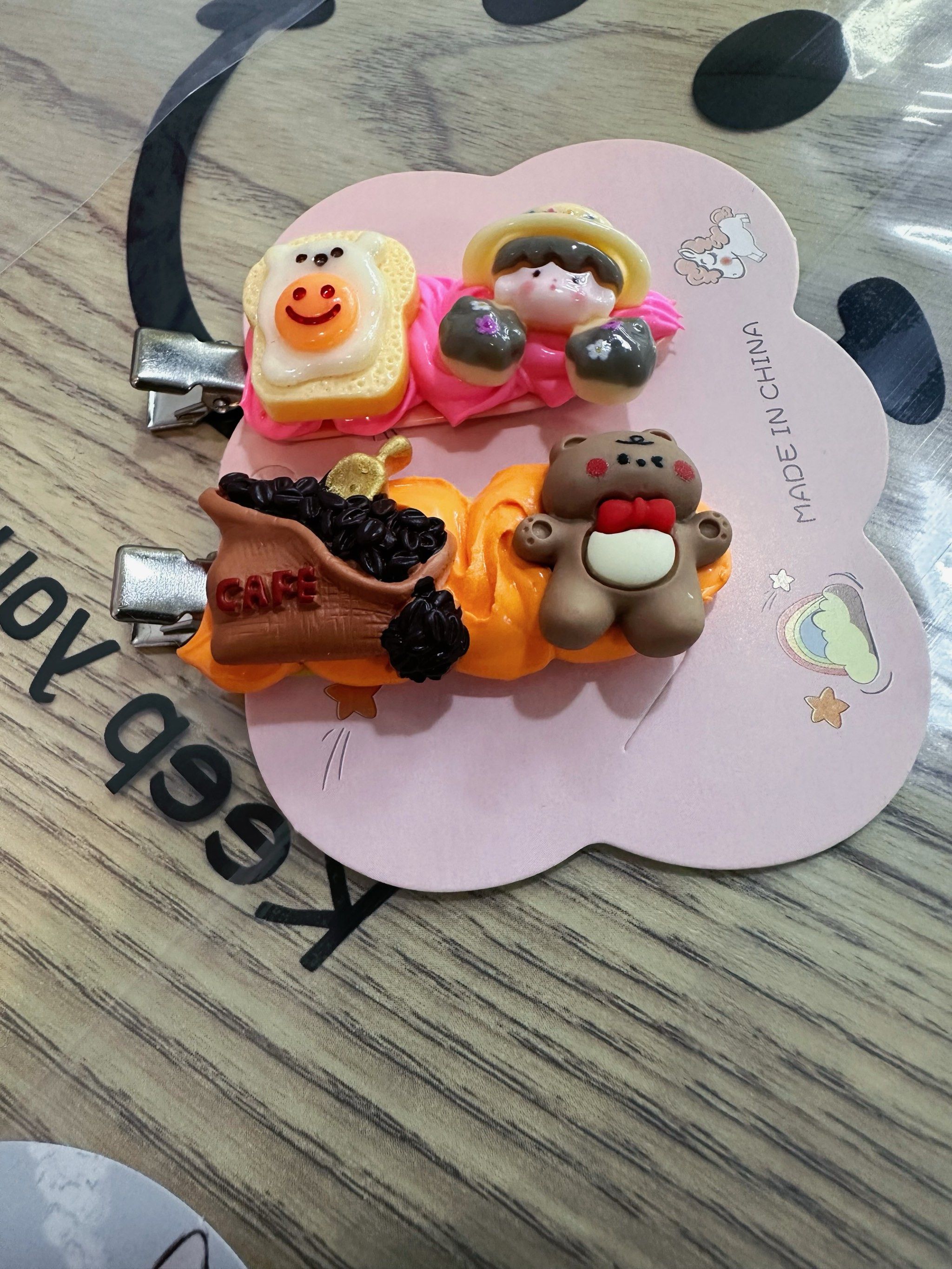 少女心奶油胶发卡diy