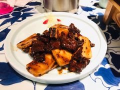 牛仔骨炒年糕-绿茶餐厅(布吉万象汇店)