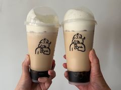烤黑糖波波牛乳茶-喜茶(上海北外滩来福士店)