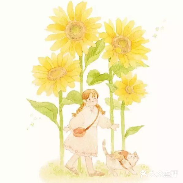 温暖治愈的春天插画，愿幸运和美好向所有人涌来！