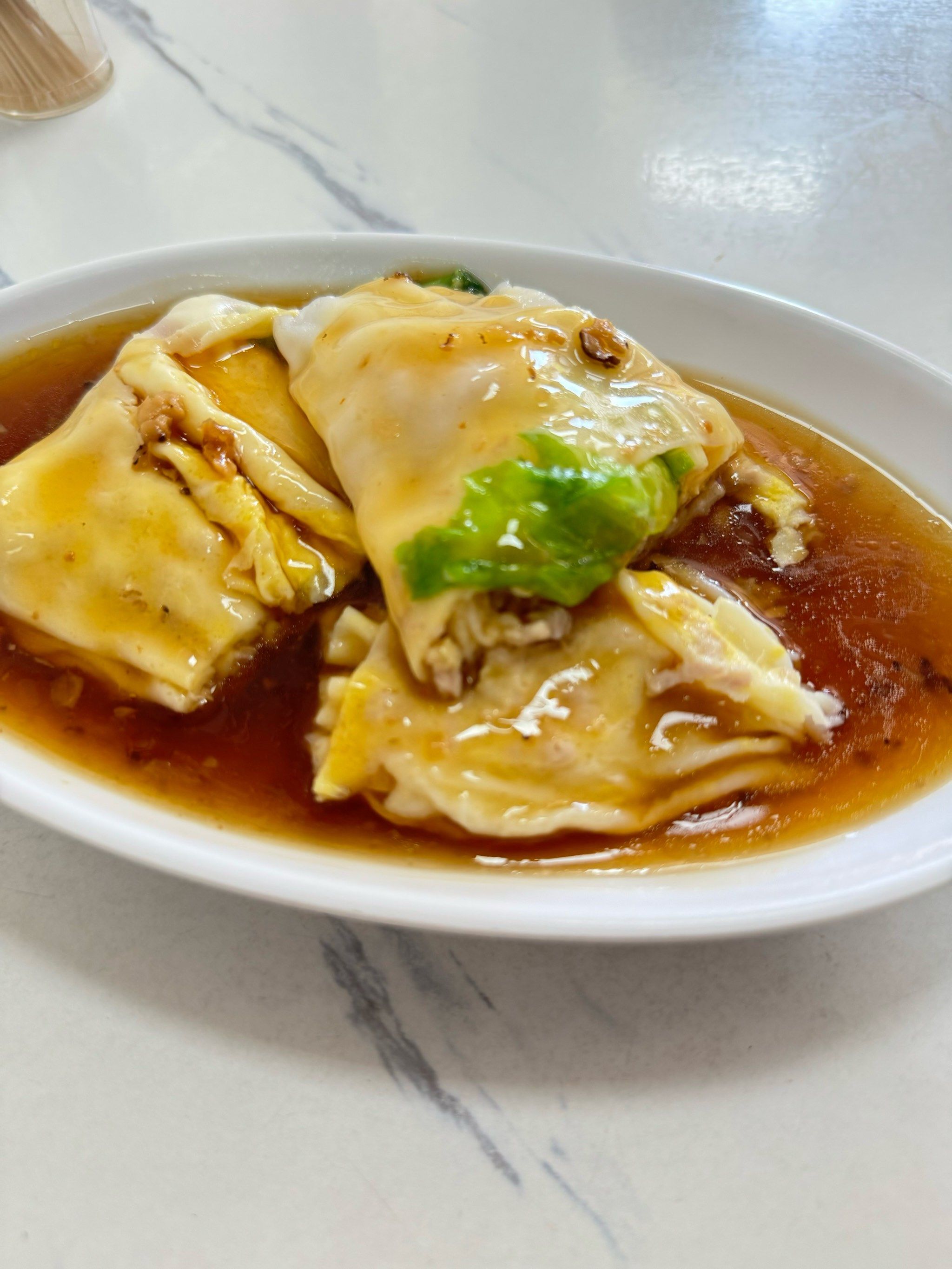 清爽早餐来一份 双蛋肠粉 猪肝瘦肉粉