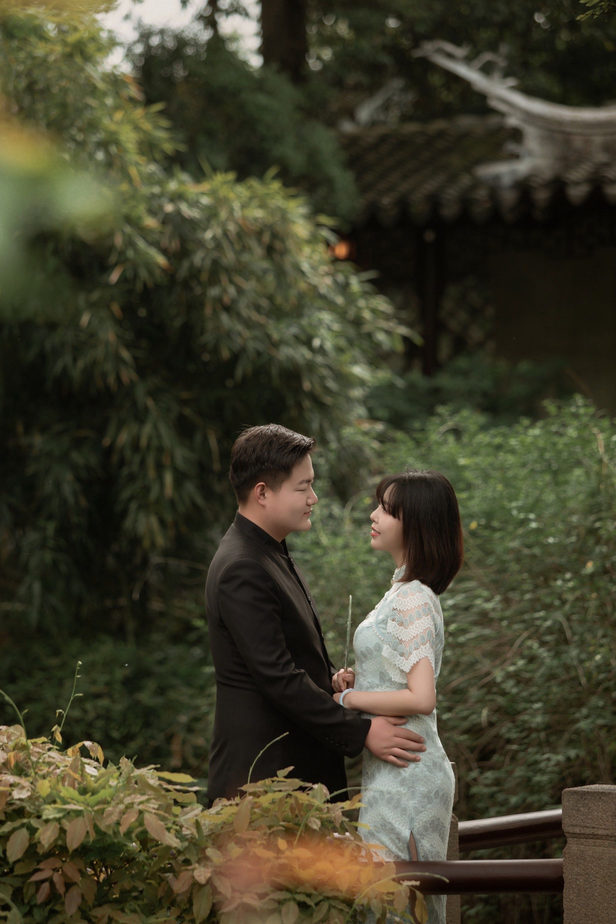 情侣写真,园林写真