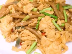 腊八蒜鸡蛋炒莜面鱼-谷养元(老火车站店)