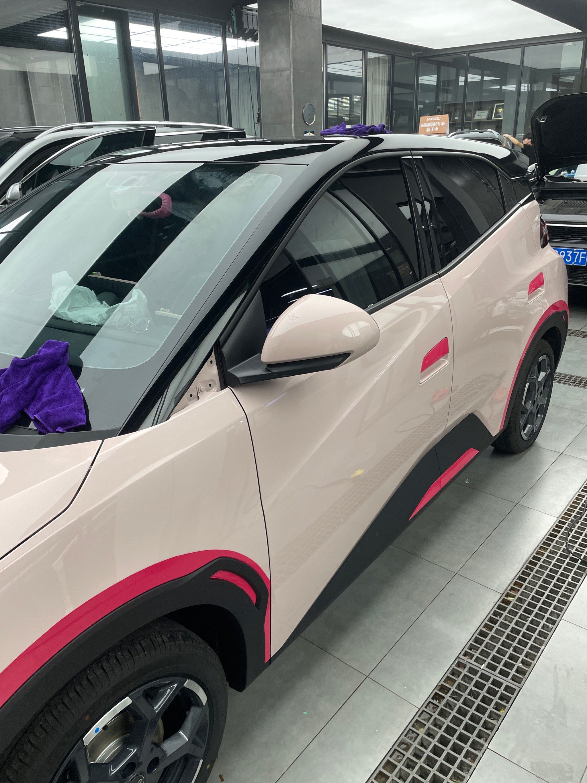 比亚迪海鸥双拼改色