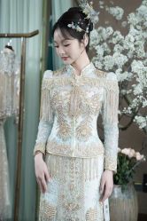 -懿沉香中式嫁衣礼服秀禾服龙凤褂马来褂旗袍总店