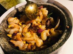 石锅蝴蝶虾-青叶202都市餐厅(迪诺水镇店)