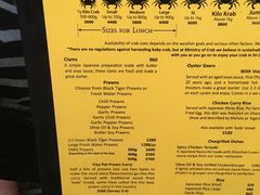 菜单-Ministry of Crab(科伦坡店)