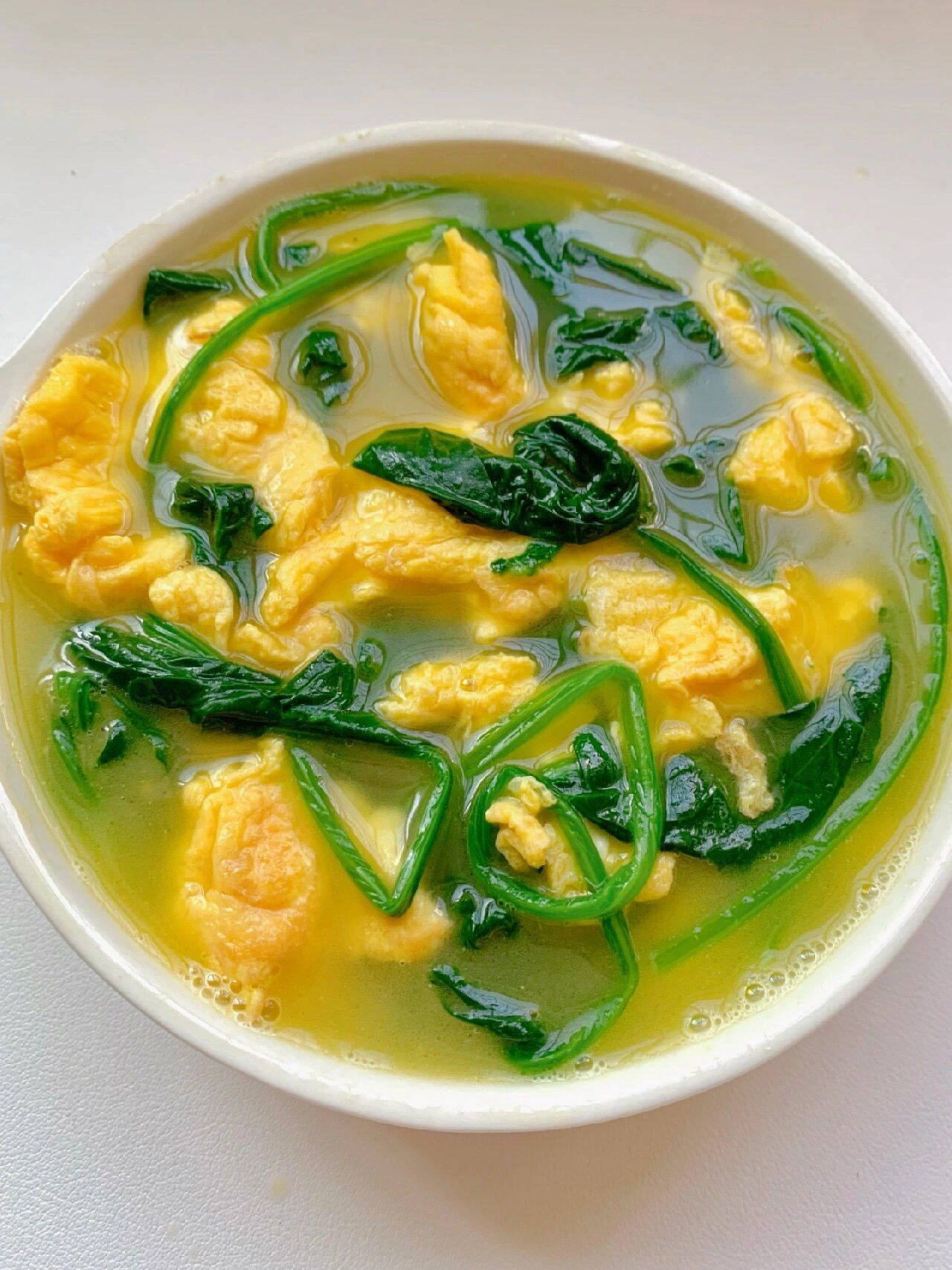 菠菜鸡蛋汤,掉秤汤