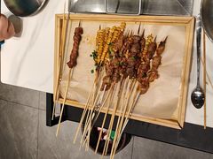 -山野的朋友露营炭火烤肉