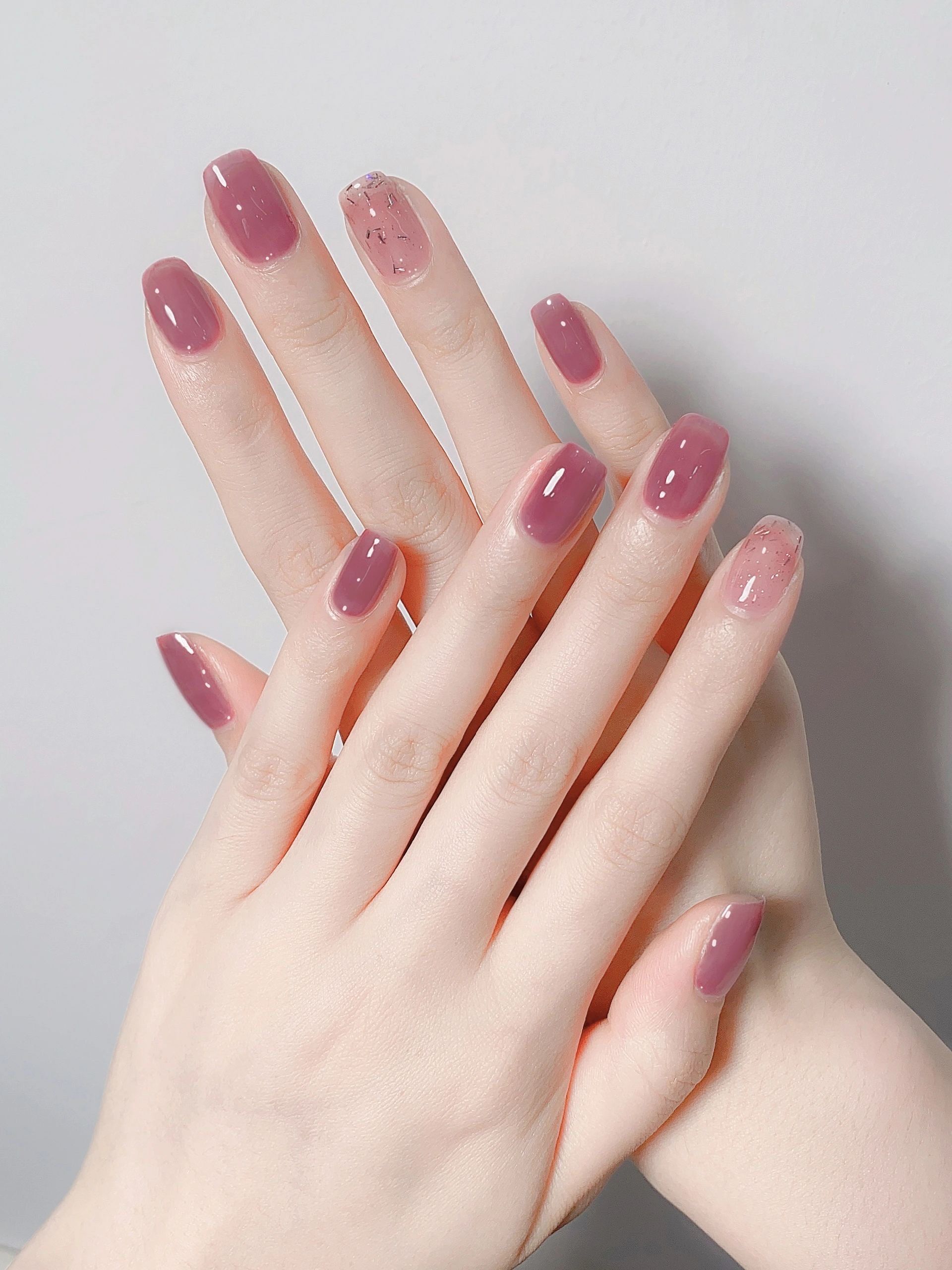 小清新高级感短款法式简约美甲