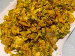 龙须菜鸡蛋炒蚬肉-添福来墨鱼饺子 · 海鲜东北菜(大连星海·黄浦路店)