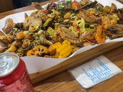 -东来菜馆•手抓海鲜家常菜•海鲜锅贴(鸽子窝店)