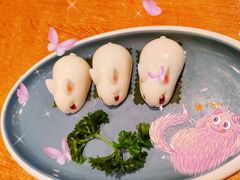 大白兔草莓椰汁糕-一笼小幸运