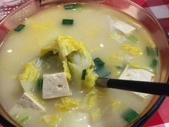 鸡汤小白菜煮榆林豆腐-西贝(上海中心店)