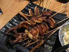 烤鱿鱼-路边摊小炉子烧烤