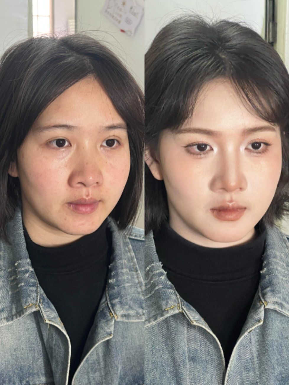 妆前vs妆后