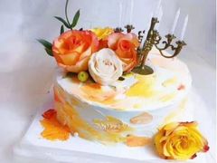 邂逅鲜花双层蛋糕-艾加柒克蛋糕茶歇甜品台(春熙路店)