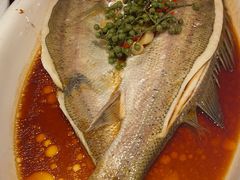 葱椒鲈鱼-绿茶餐厅(华联万柳店)