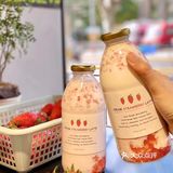 韩国超火的手工草莓🍓牛乳🍼上海也有了