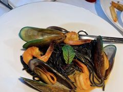 海鲜汁墨鱼细面-燃扒房Steakhouse(皇庭店)