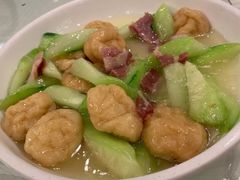 咸肉丝瓜鱼面筋-江南村酒家