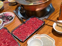 功夫手切羊肉半边云-乐宴·老北京铜火锅(八卦岭店)