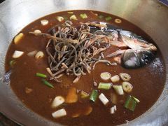 柴锅炖水库鱼-姥家大锅台水库渔家