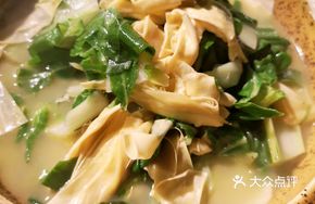 Fried Tofu Skin with Greens