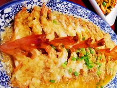 蒜蓉开边虾-屋顶花园餐厅(步行街老地王大厦店)