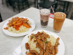 椒盐猪扒饭（炒底）-好好滋味茶餐厅